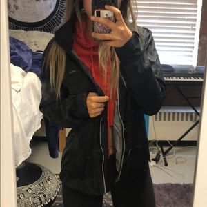 Columbia black rain jacket size LARGE